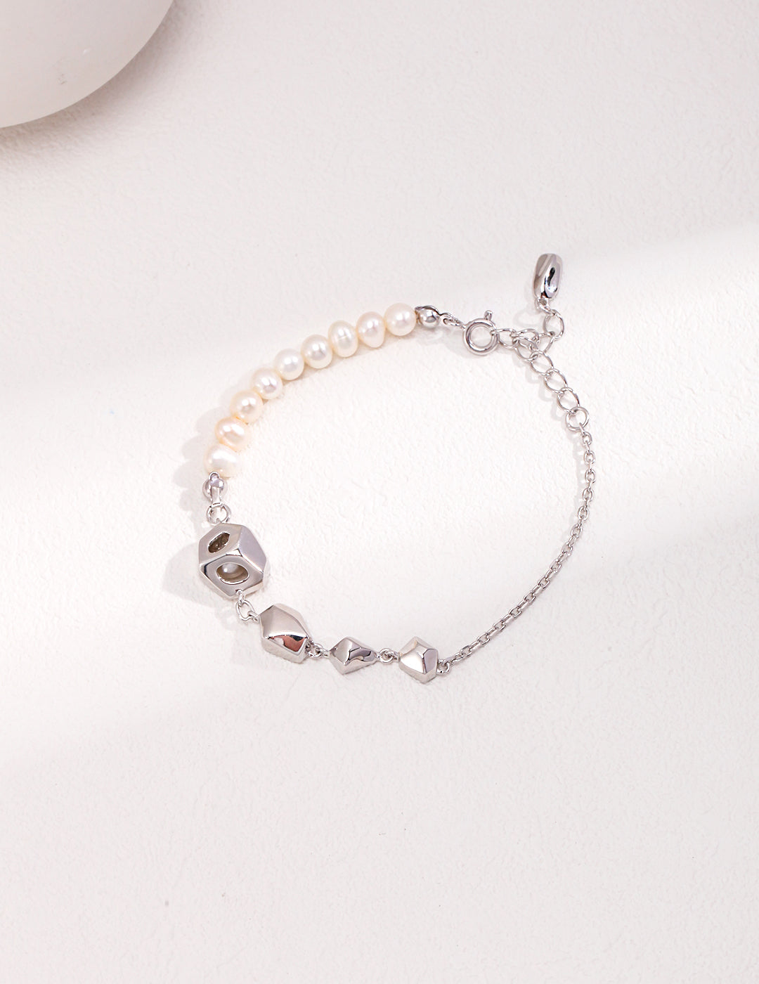 Silver Pearl Bracelet