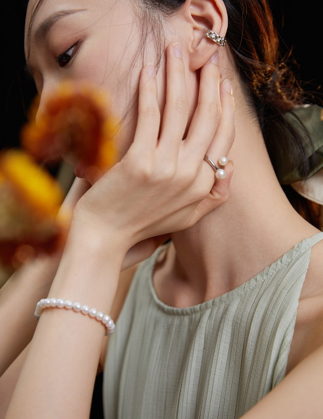 Silver Pearl Ring