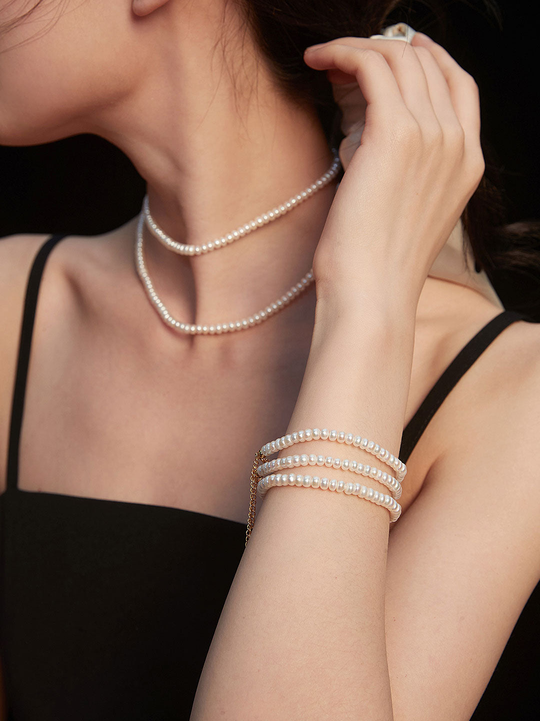 Pearl Necklace and Bracelet