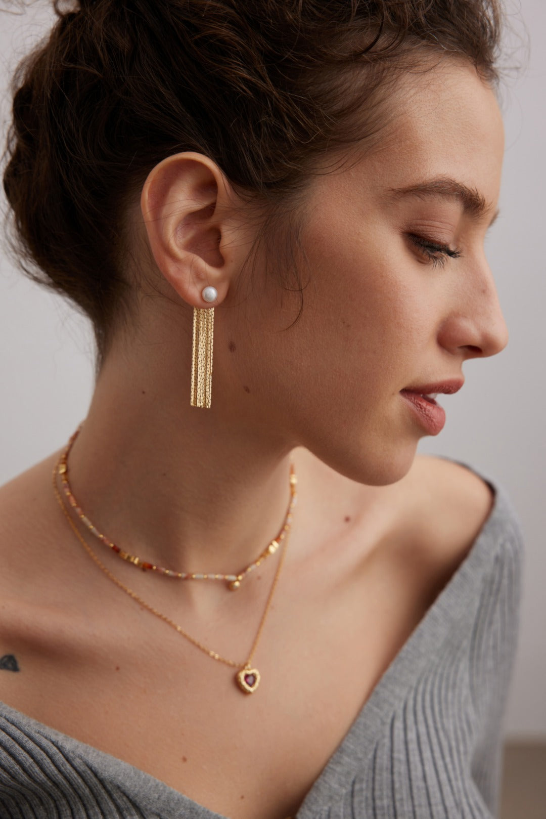 Tassel Pearl Earring