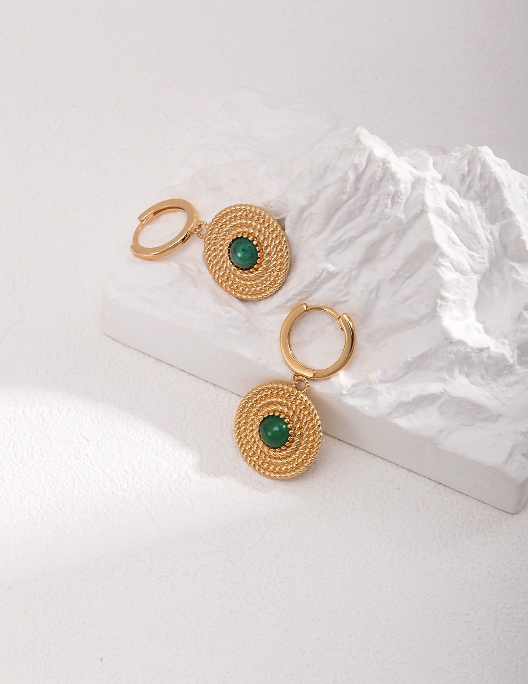 Green Chalcedony Earring