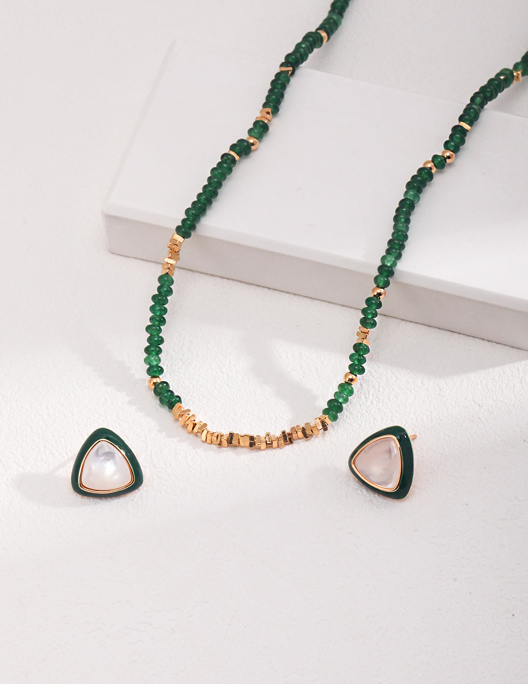 Green Glazed Earring