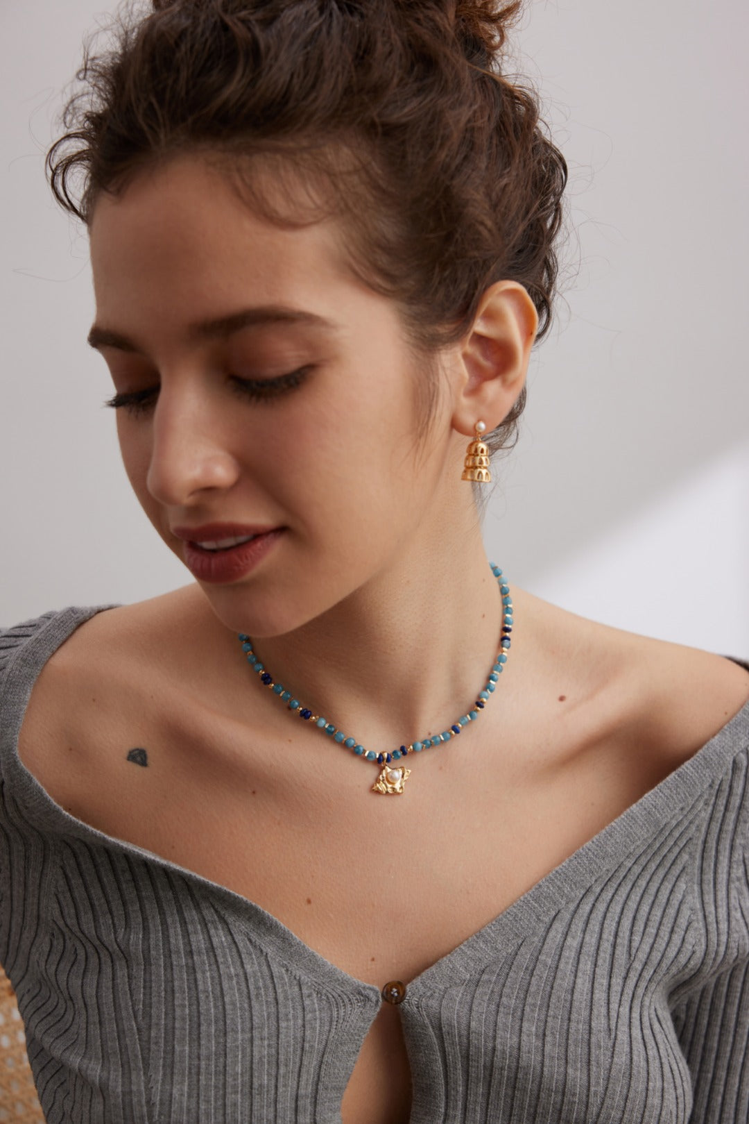 Lapis Lazuli Pearl Necklace
