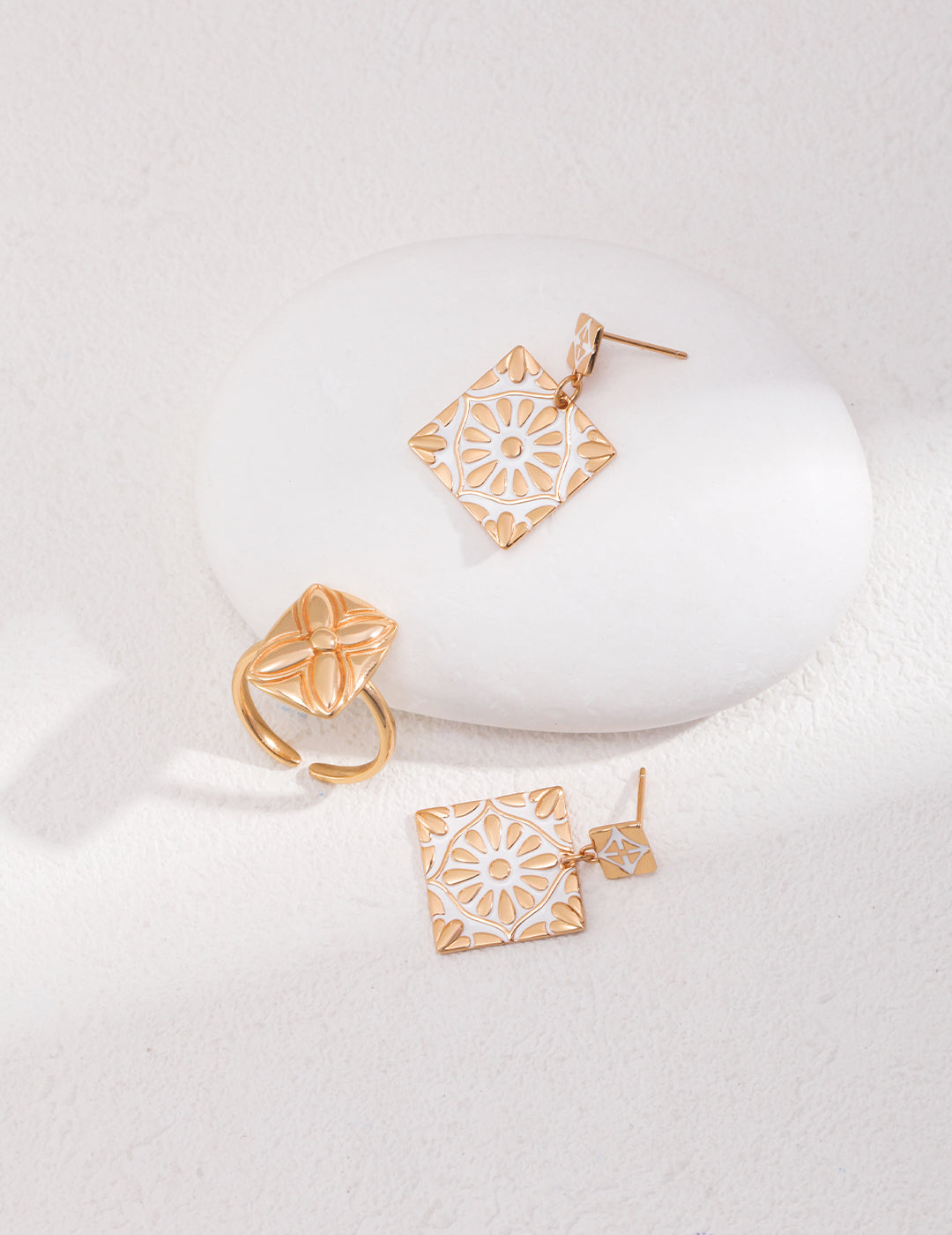 Silver Glazed Earring