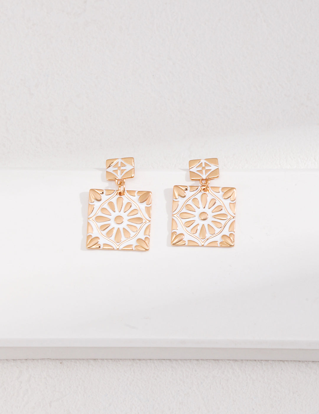 Silver Glazed Earring
