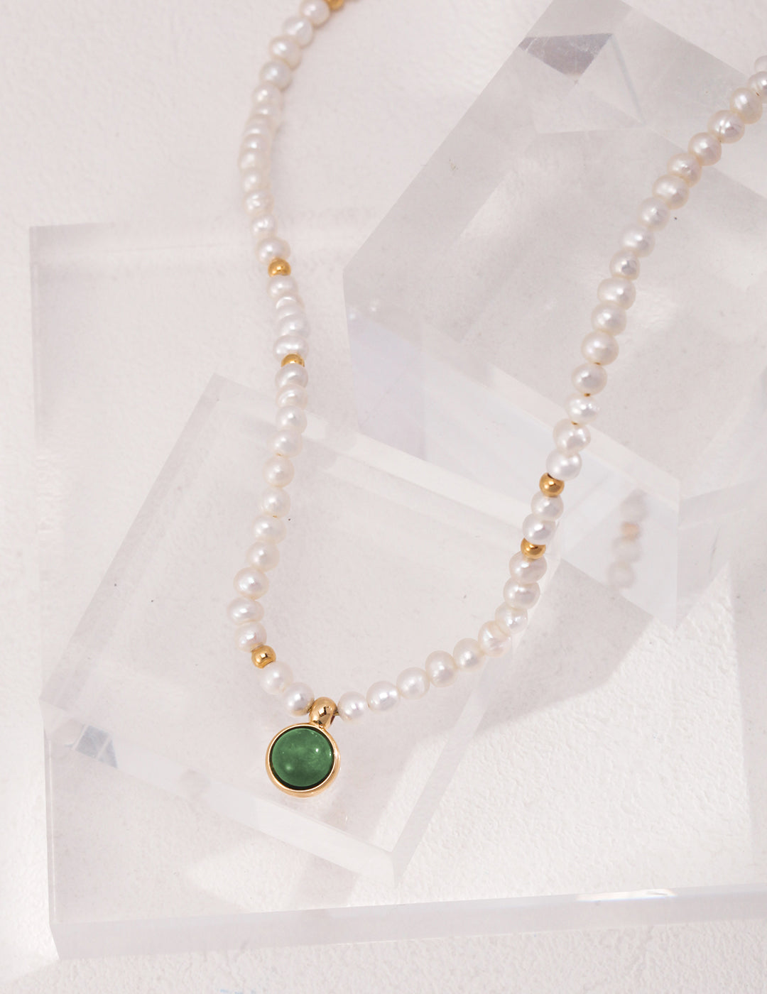 Aquatic Agate Pearl Necklace