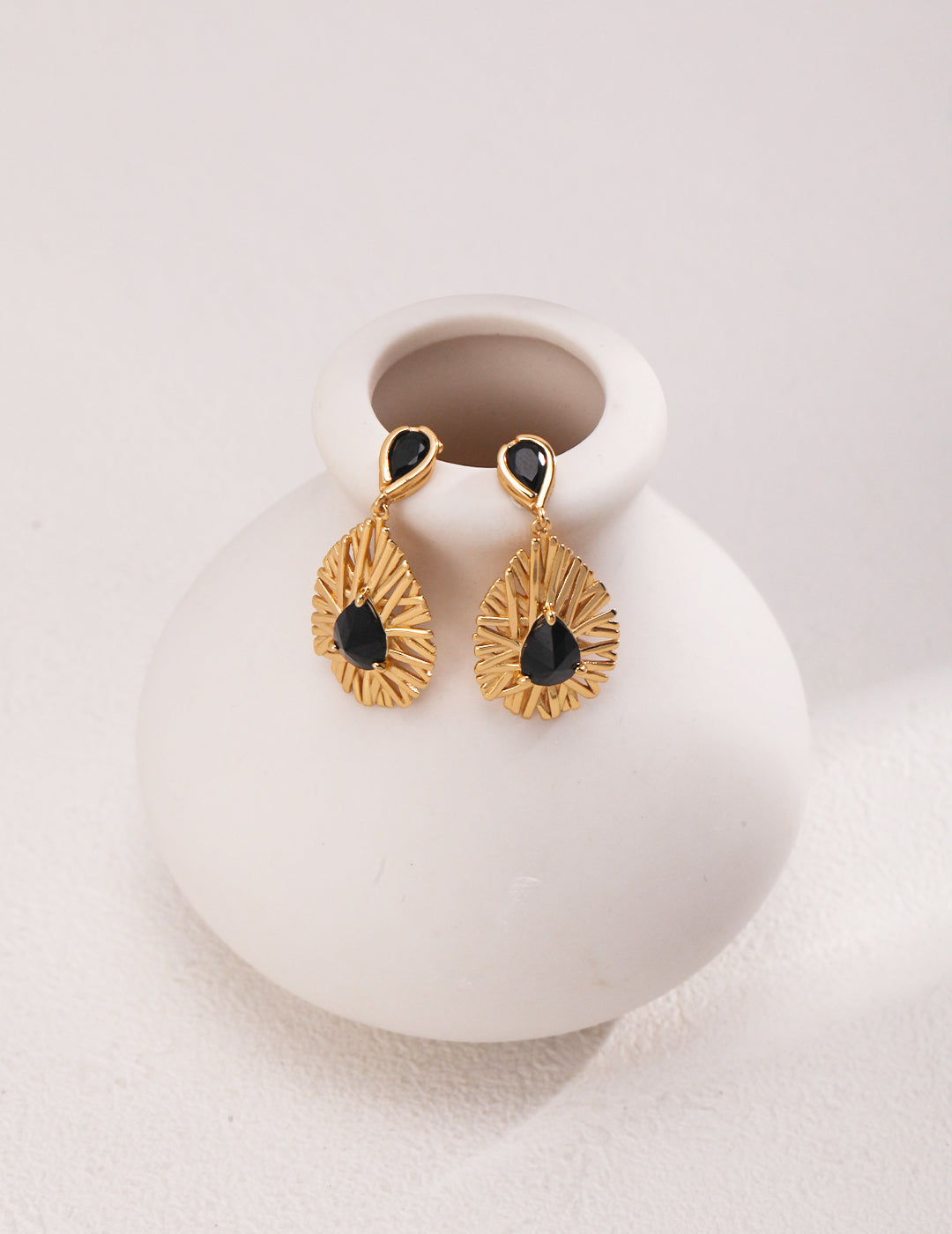 Black Zircon Necklace and Earring