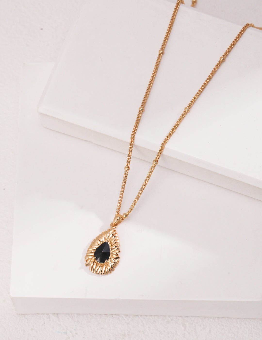 Black Zircon Necklace and Earring