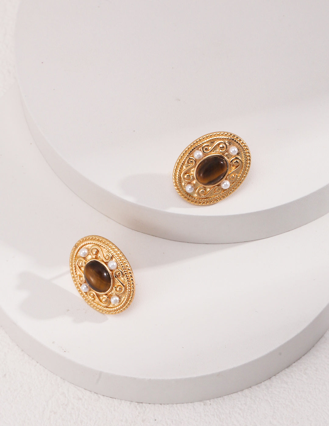 Tiger Eye Stone Earring