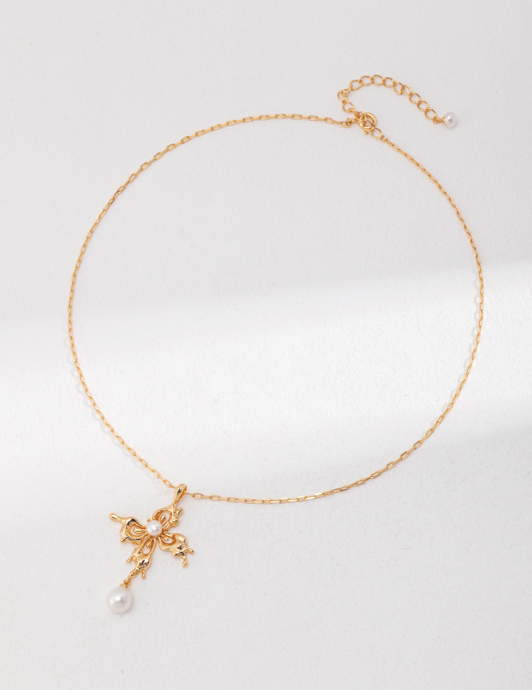 Artistic Pearl Silver Jewelry Set with Necklace, Earring and Ring