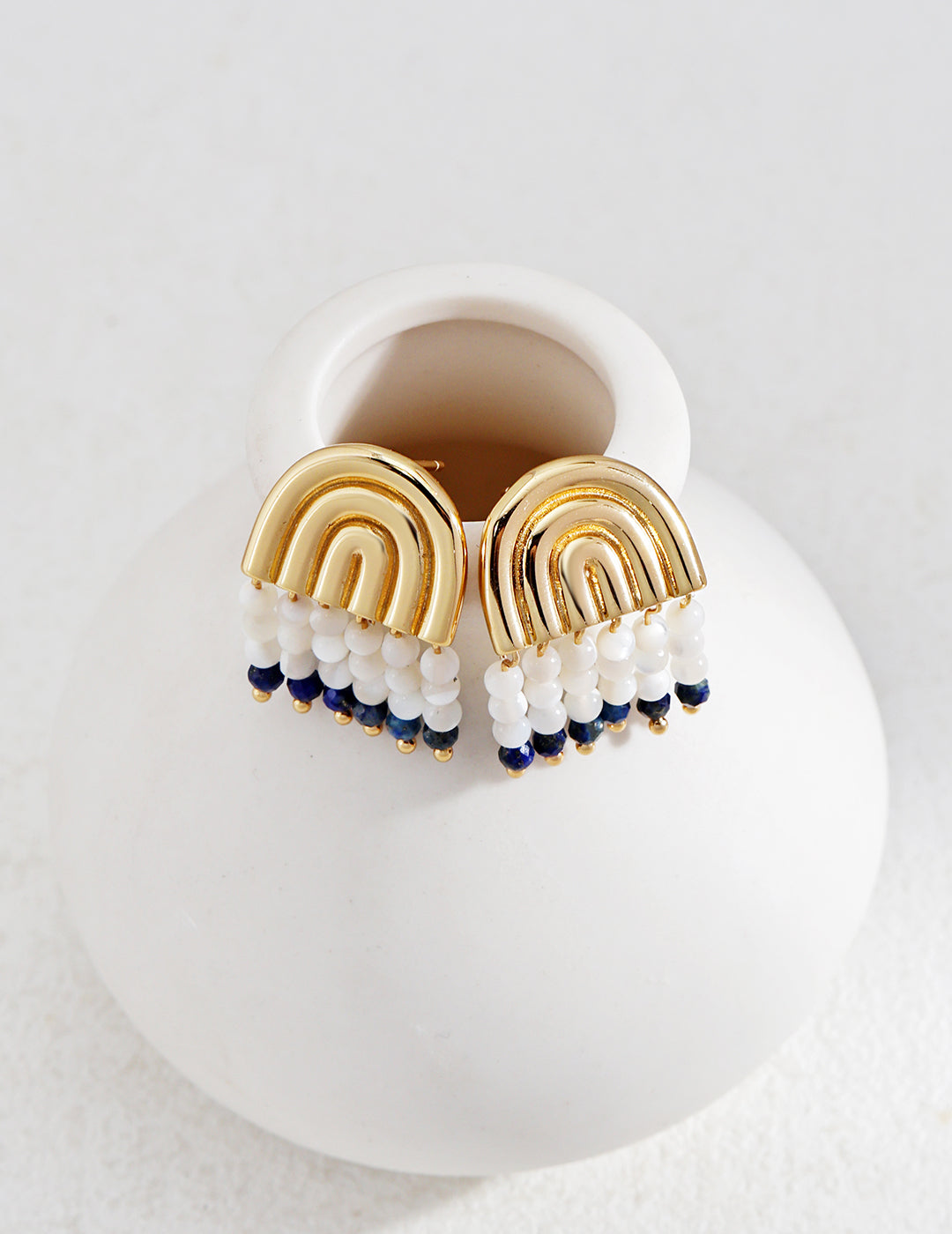 Lapis Shell Earring