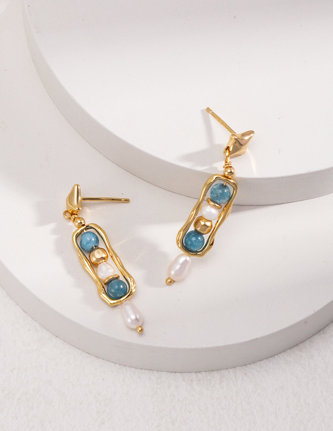 Amazonite Pearl Earrning