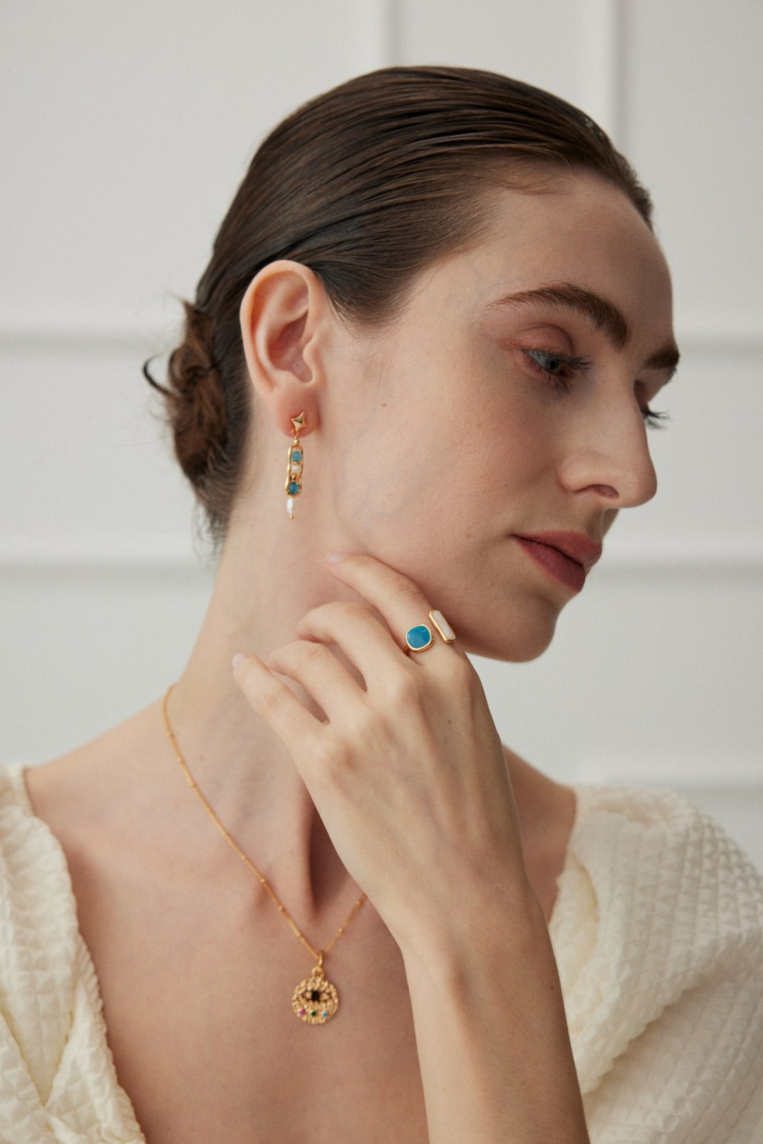 Amazonite Pearl Earrning