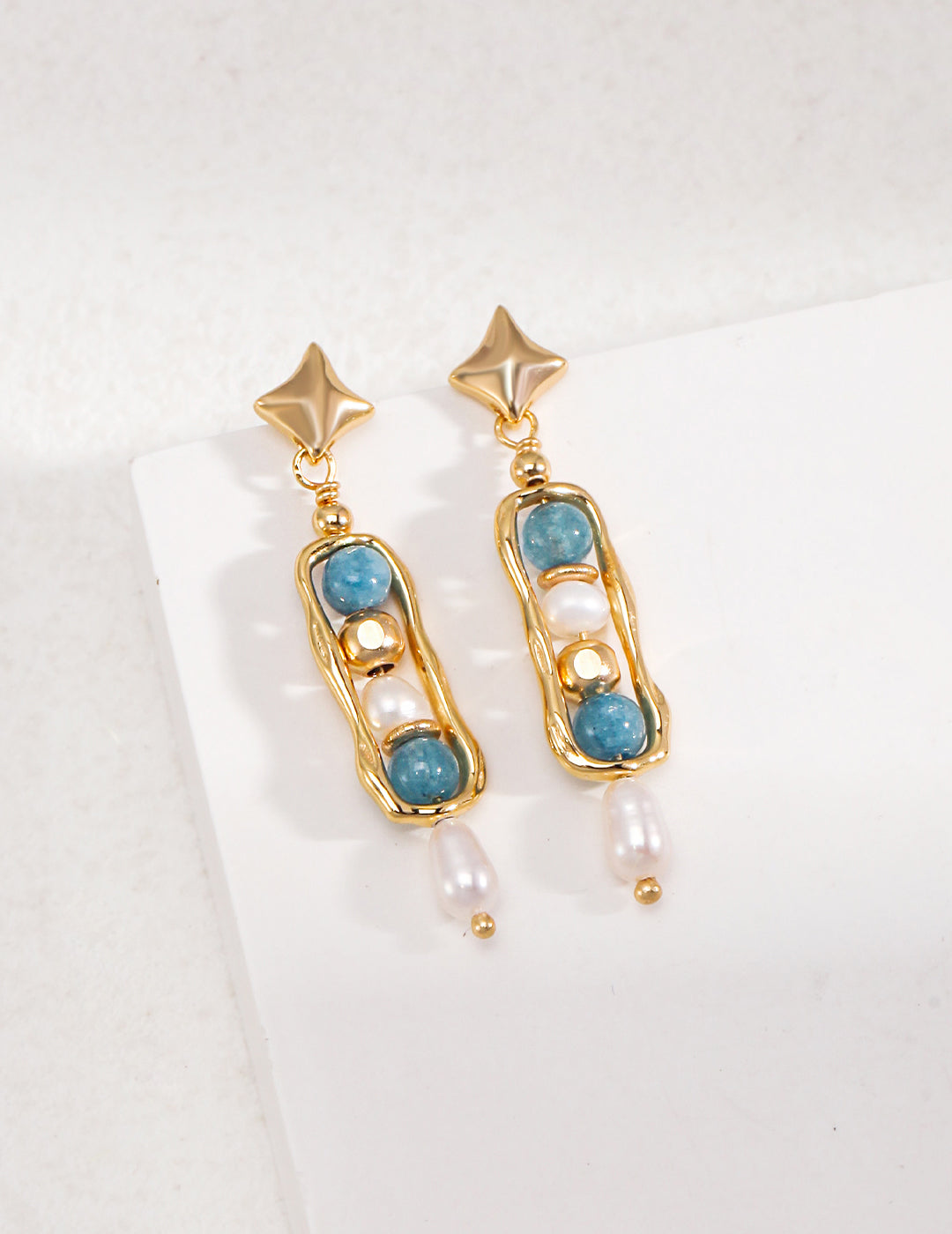 Amazonite Pearl Earrning