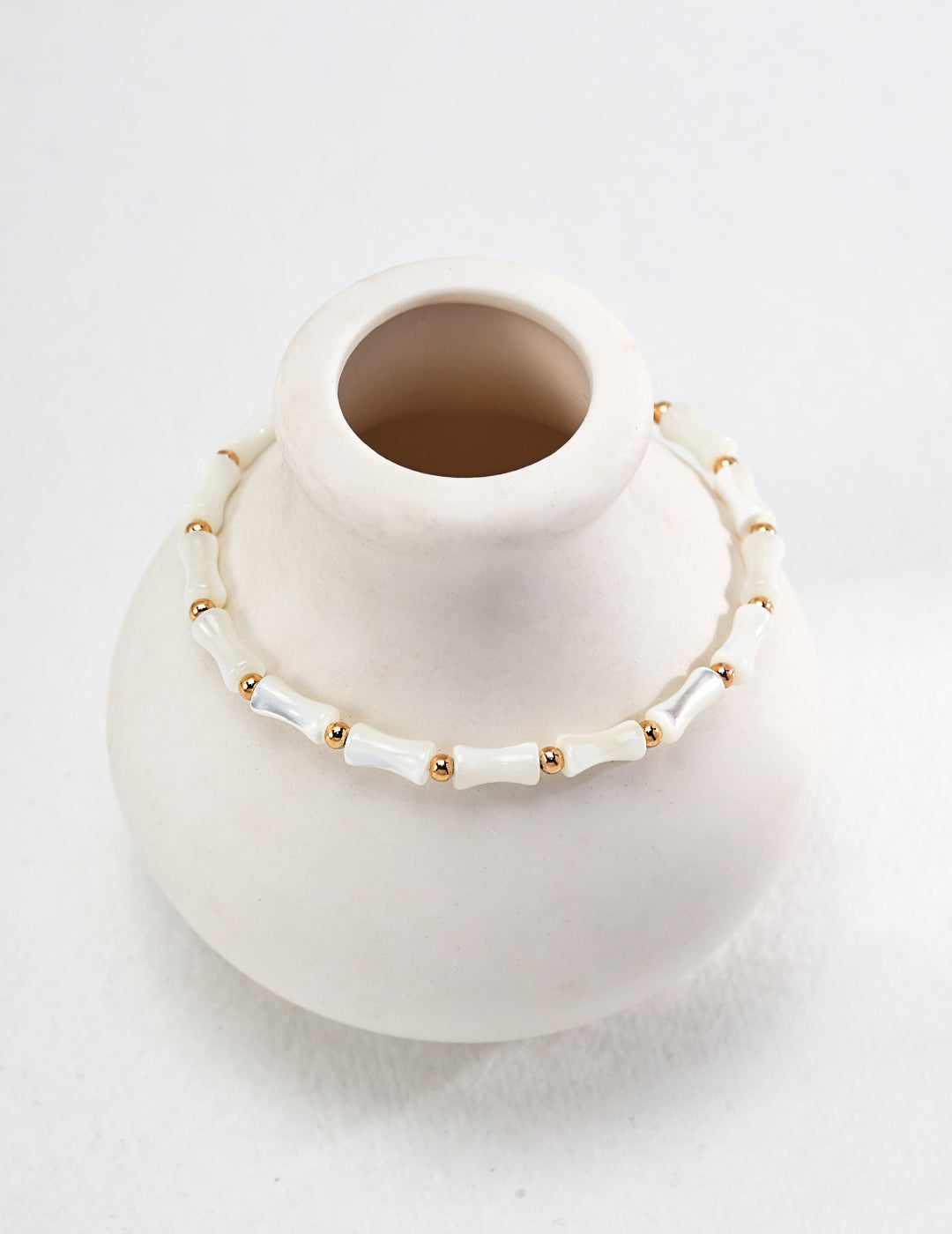 Bamboo Joint Necklace and Bracelet