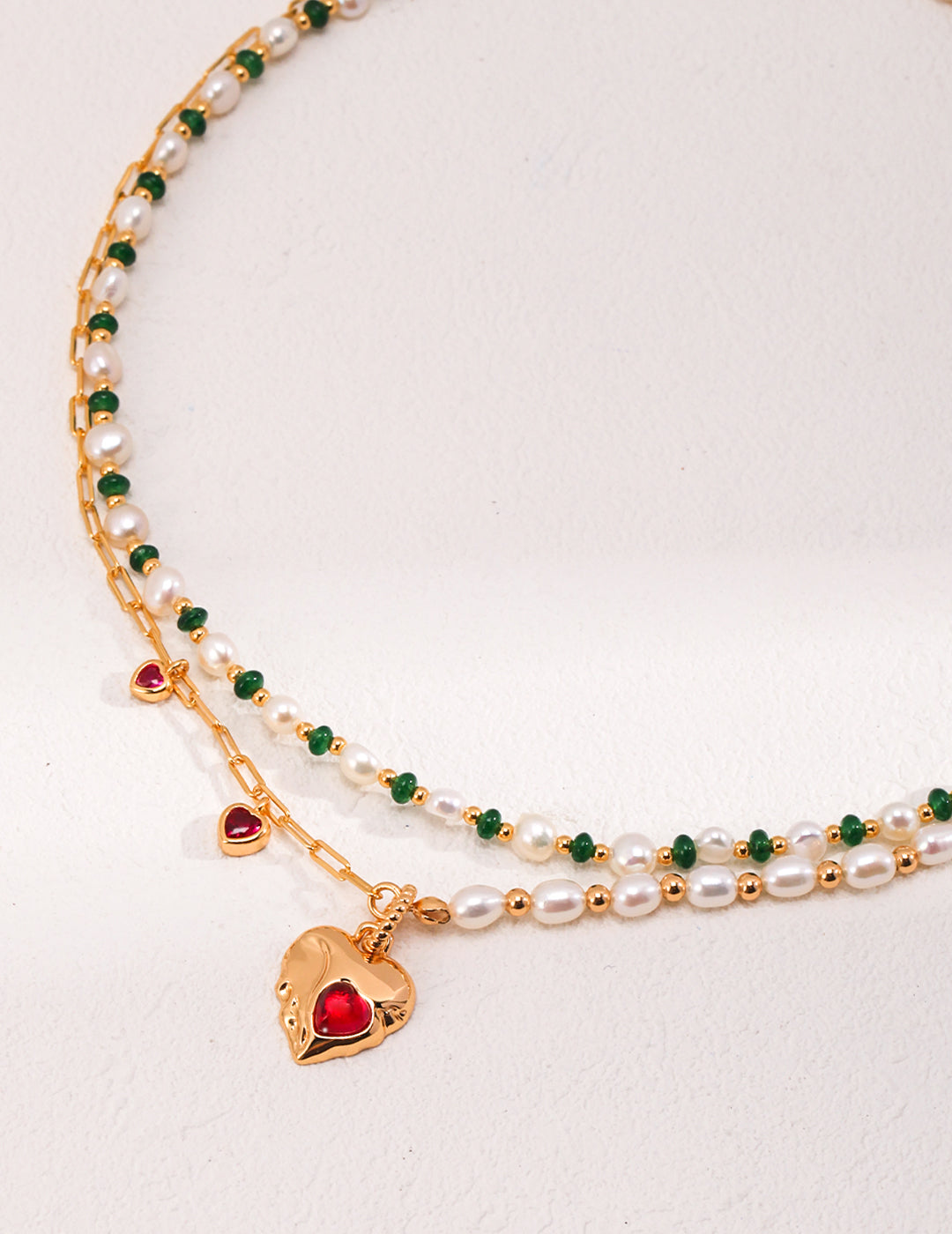 Emerald Pearl Necklace