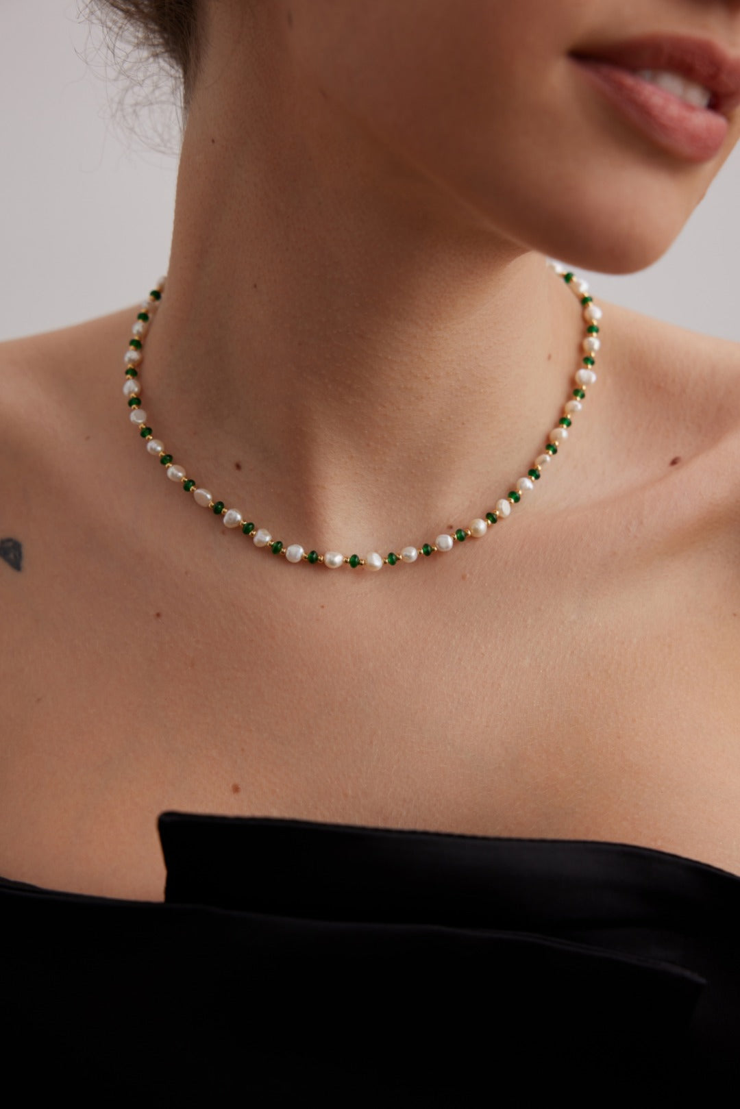 Emerald Pearl Necklace