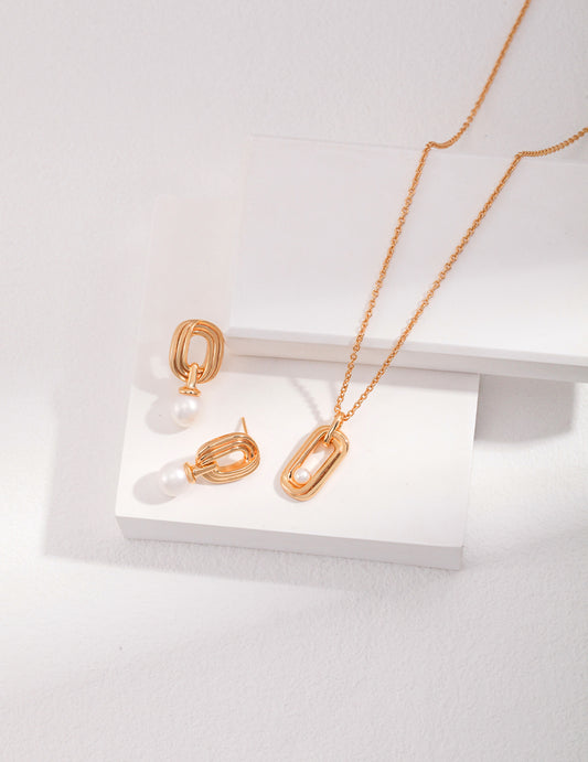 Minimalist Style Necklace and Earring