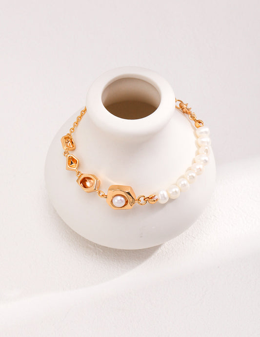 Silver Pearl Bracelet