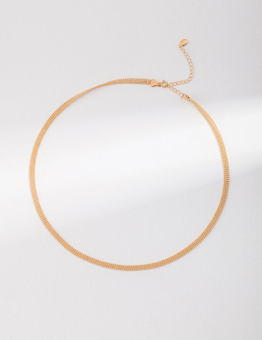 Classic Wide Silver Necklace