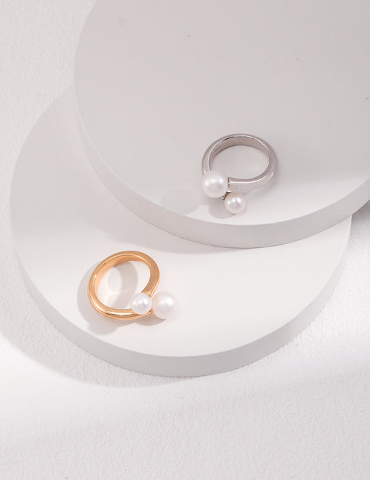 Silver Pearl Ring