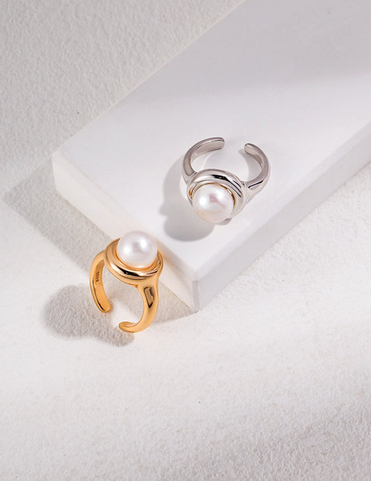 Silver Pearl Ring