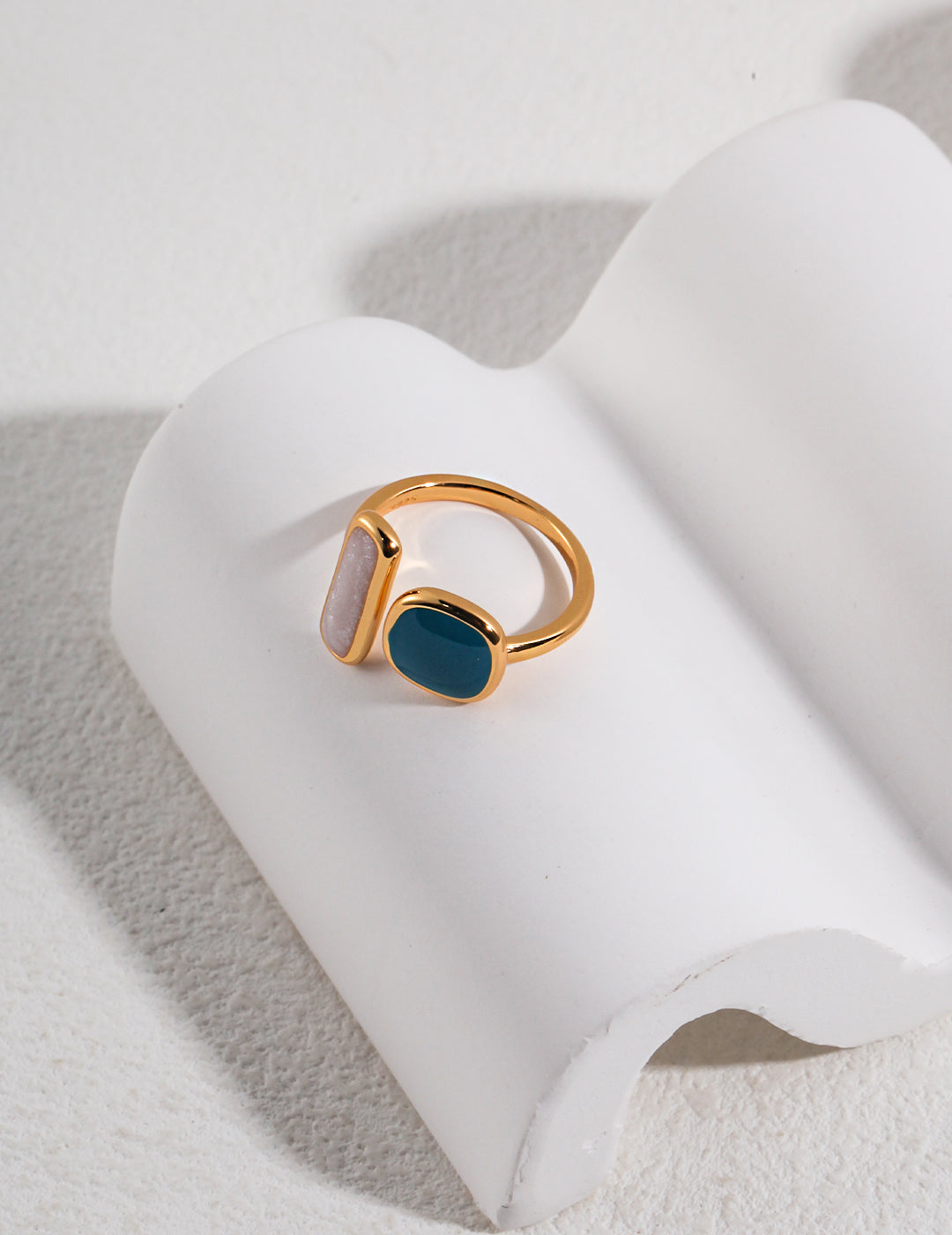Glazed Silver Ring
