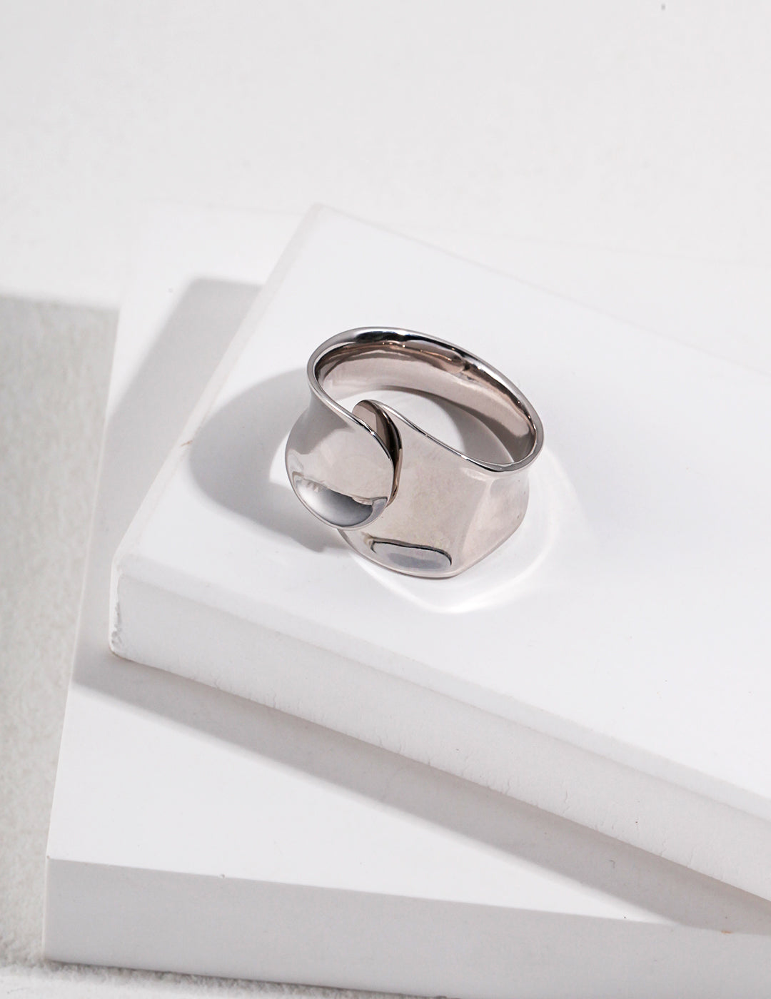 Silver Concave Ring