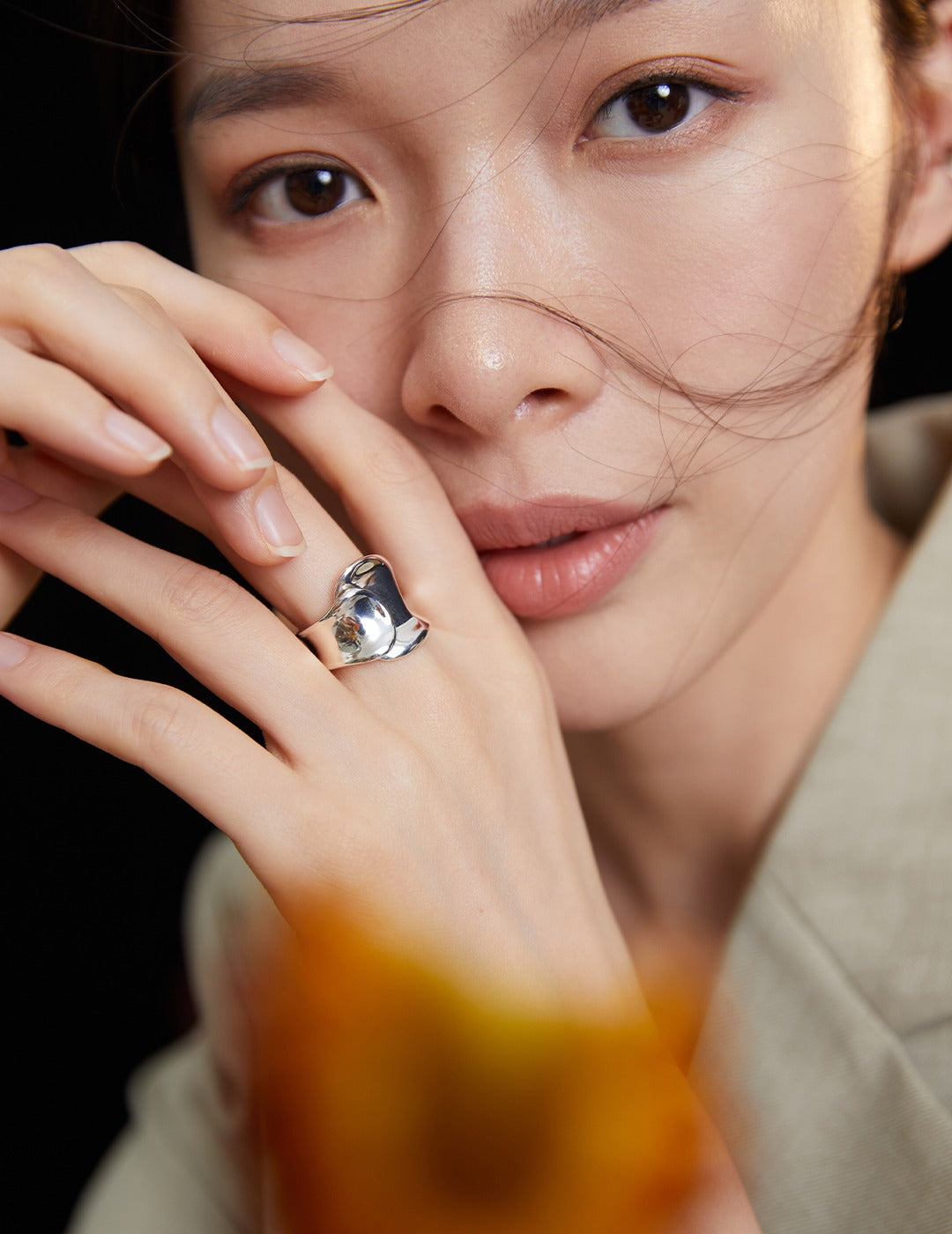 Silver Concave Ring