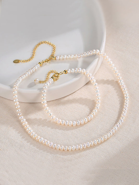 Pearl Necklace and Bracelet