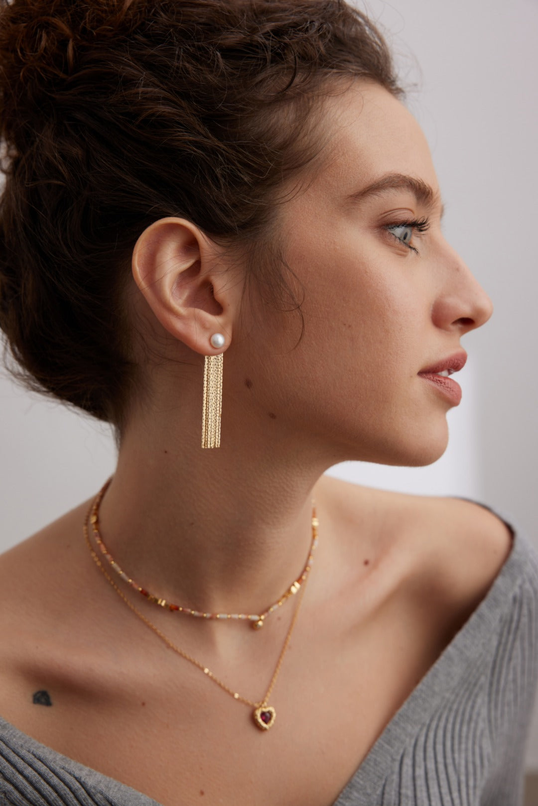 Tassel Pearl Earring