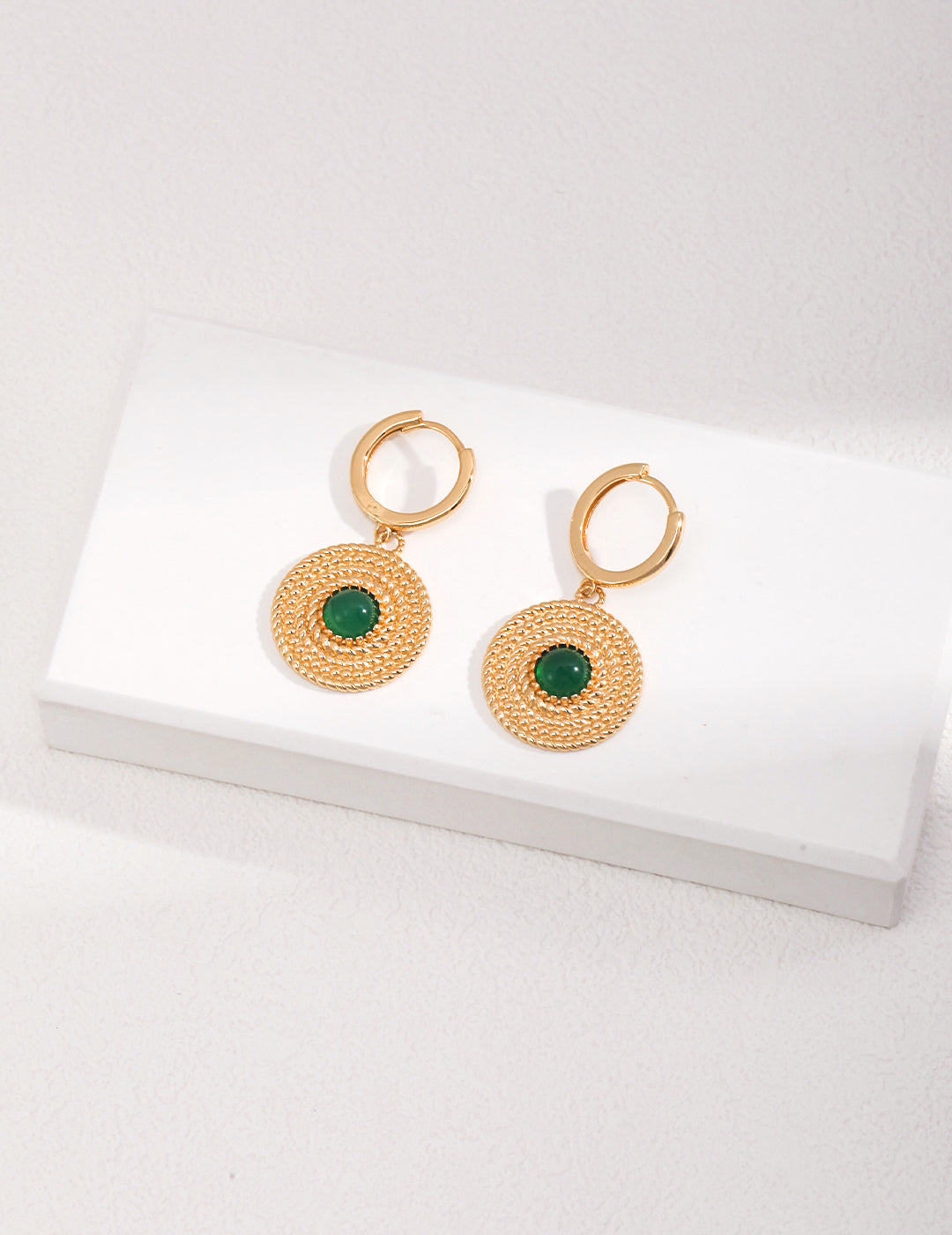 Green Chalcedony Earring