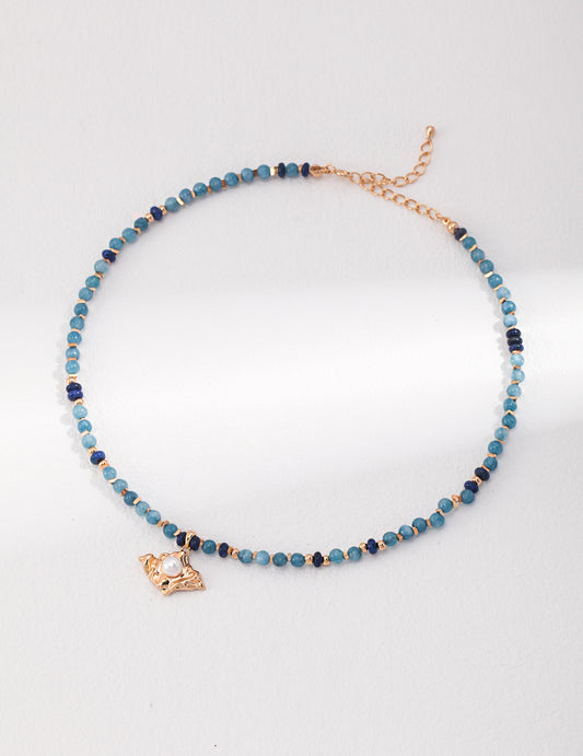 Lapis Lazuli Pearl Necklace