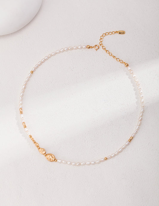 Silver Pearl Necklace
