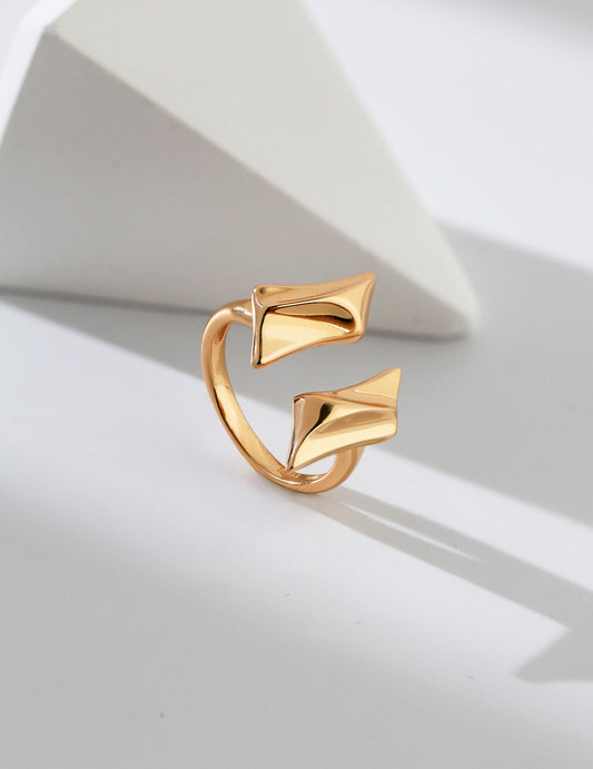 Four Pointed Star Silver Ring