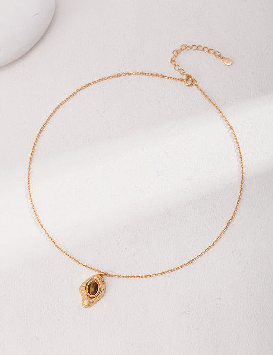 Silver Tigers Eye Stone Necklace/Earring
