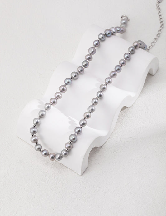 Grey Shell Pearl Necklace
