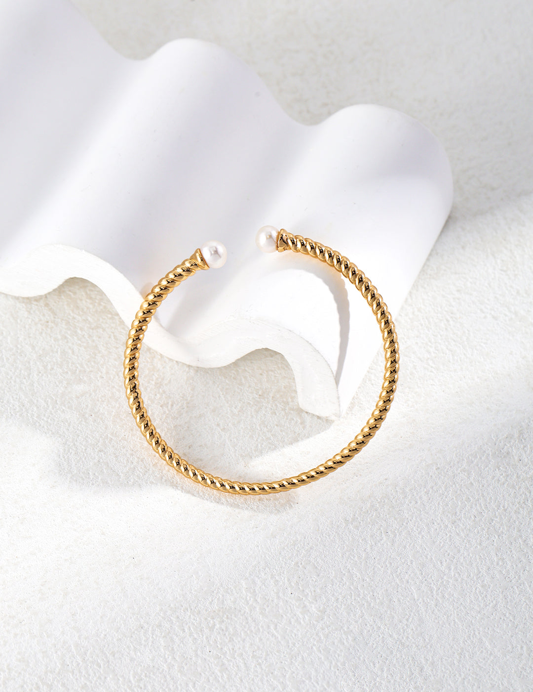 Silver Twisted Pearl Bracelet