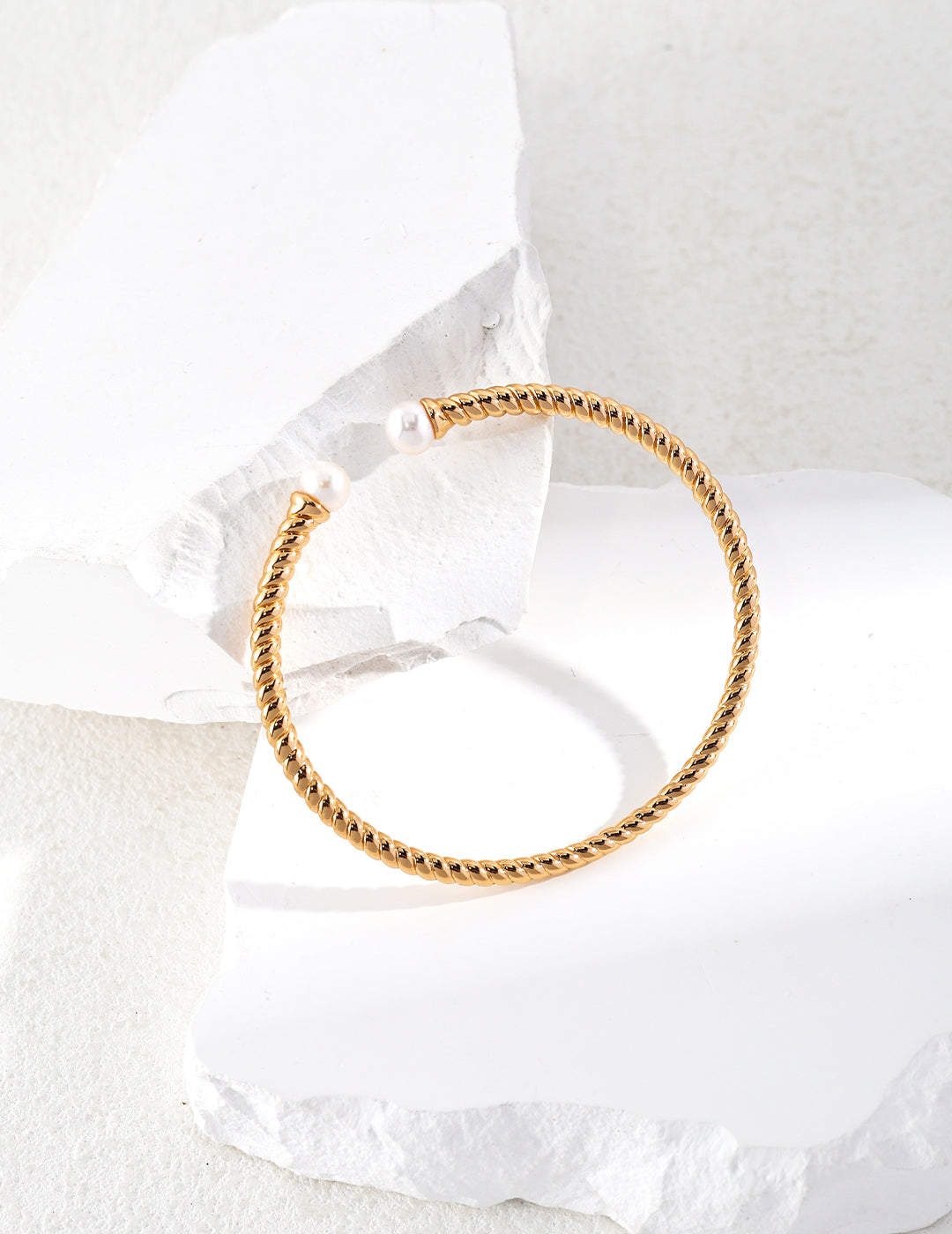 Silver Twisted Pearl Bracelet