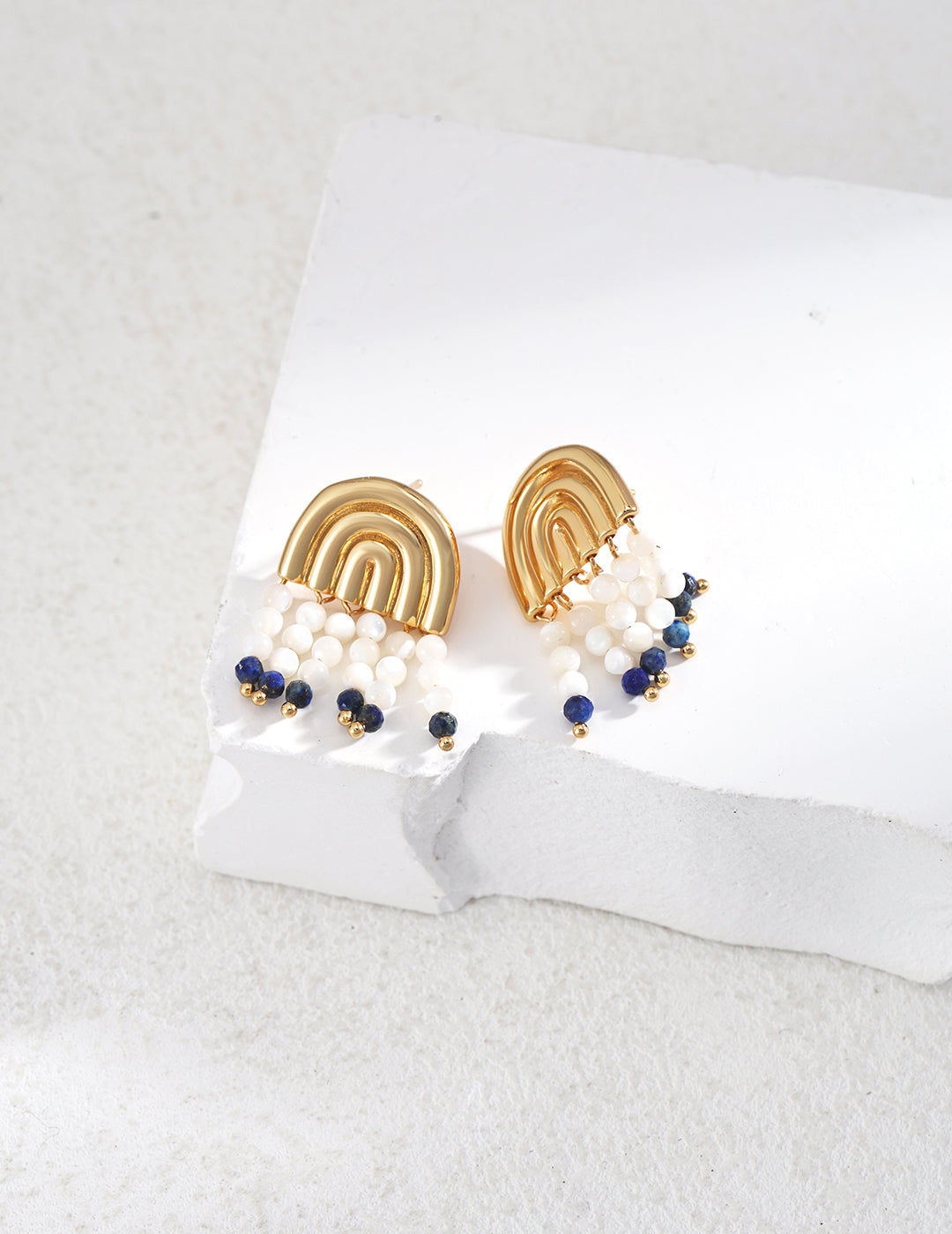 Lapis Shell Earring