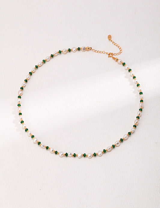 Emerald Pearl Necklace